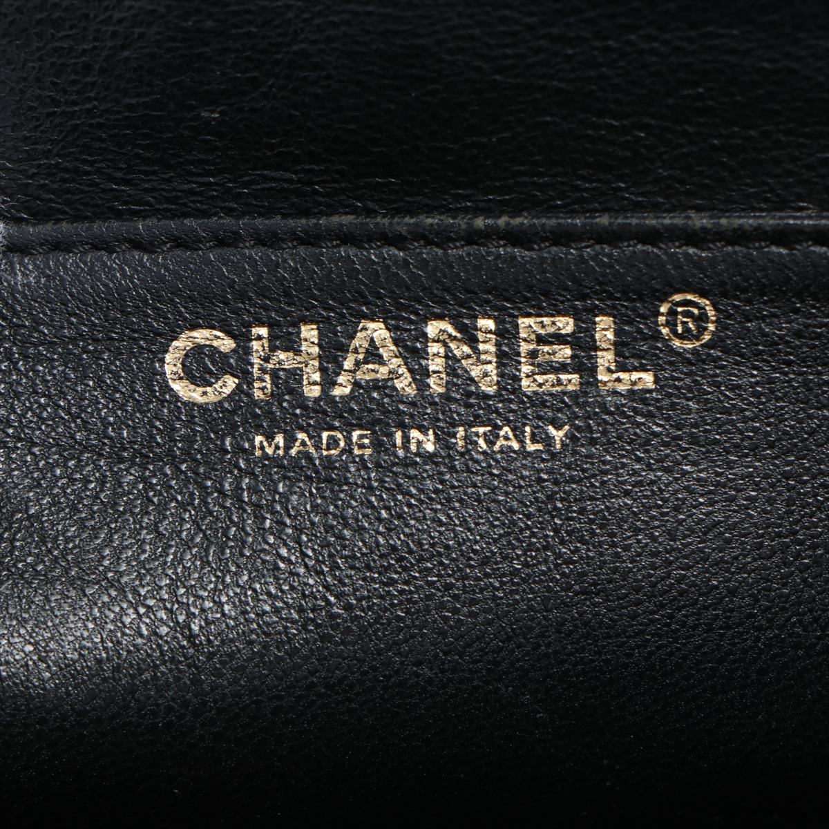 Chanel Matrasse Caviar Kelly HandBag Black Silver Gold