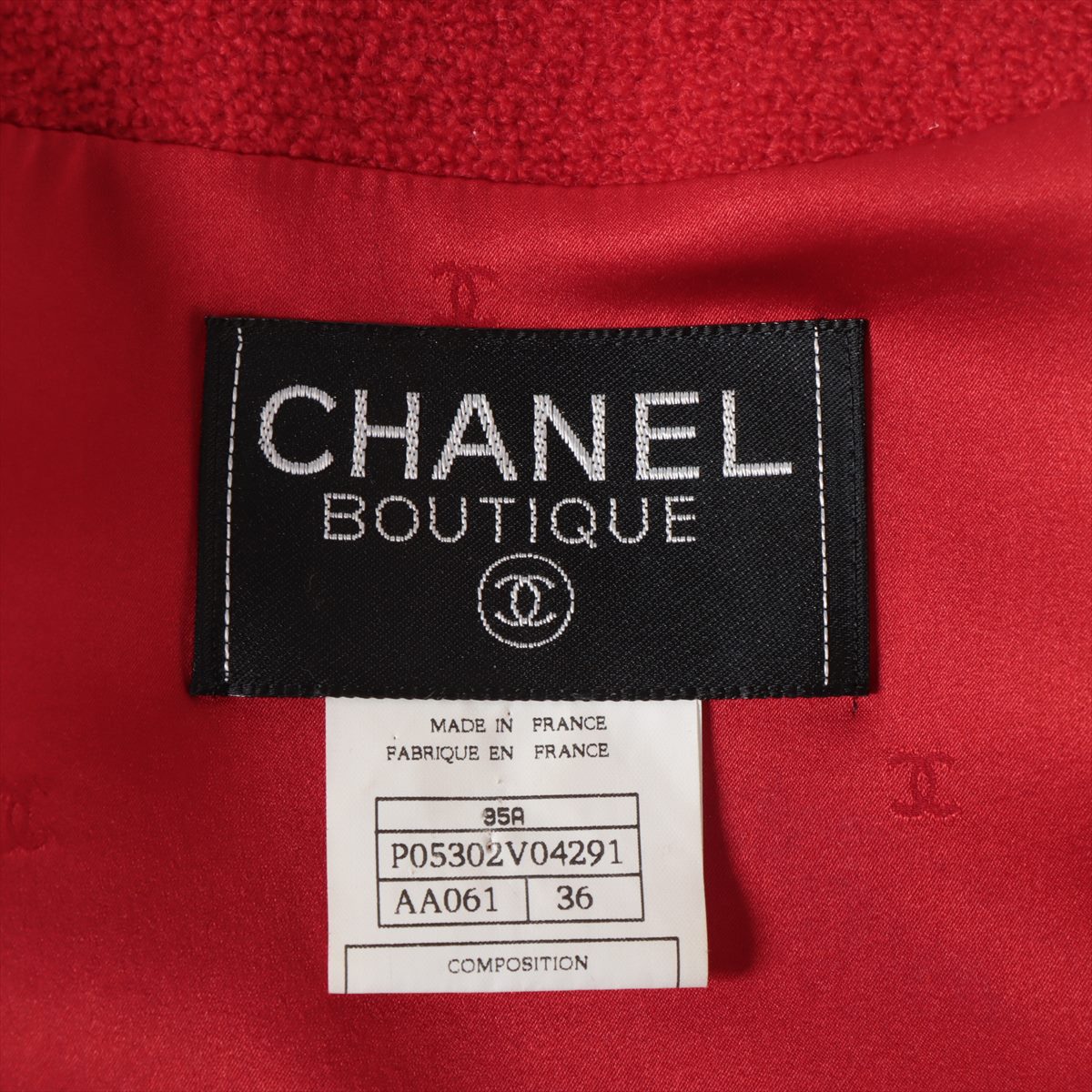 Chanel Single Breasted Jacket Navy 95A #36