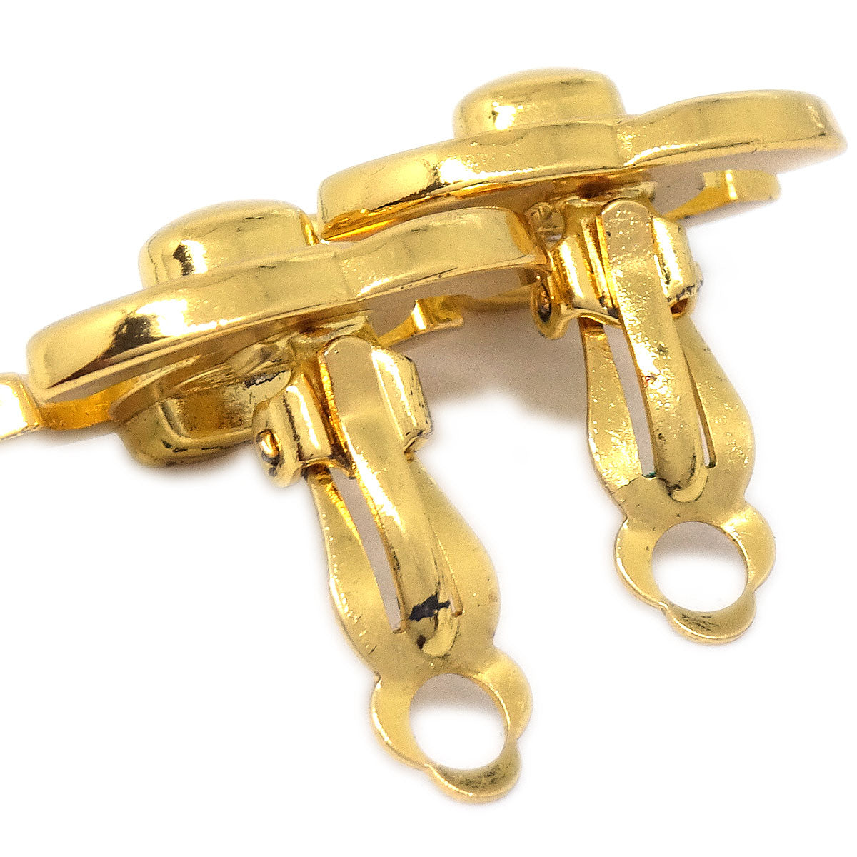 CHANEL 1996 Turnlock CC Earrings Small