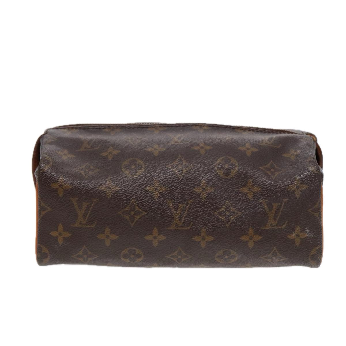 LOUIS VUITTON Monogram Trousse Patte Pression Cosmetic Pouch M47636 Auth 85071