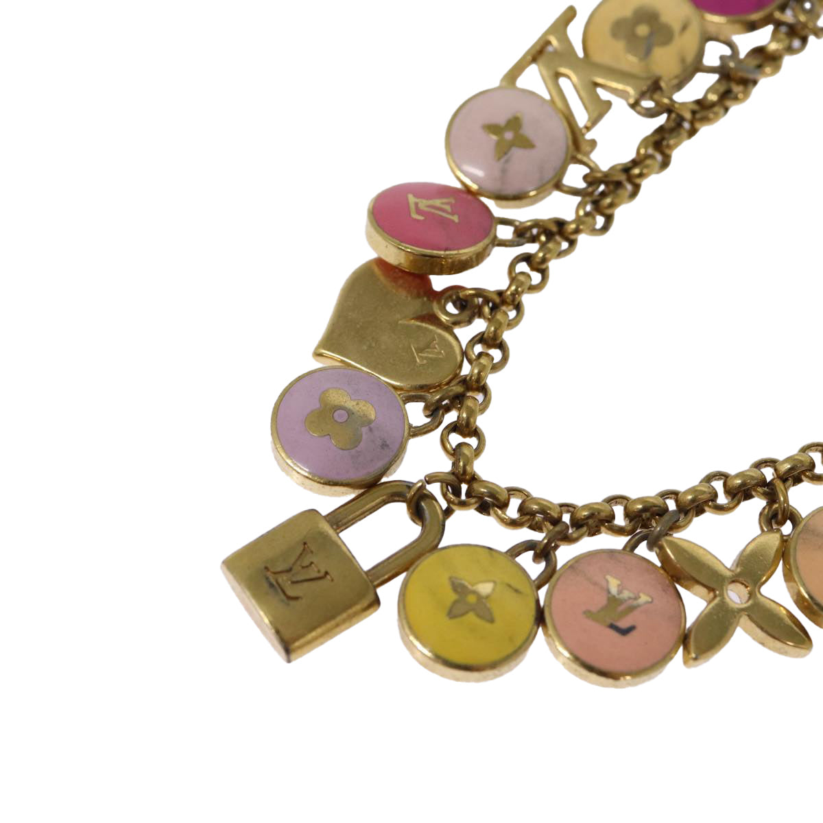 LOUIS VUITTON Monogram Porte Cles Chainne Pastilles Charm M66172 LV Auth 85372