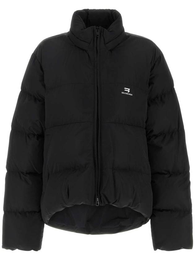 Luxury Balenciaga  Sporty B Logo Point Down Padding Black