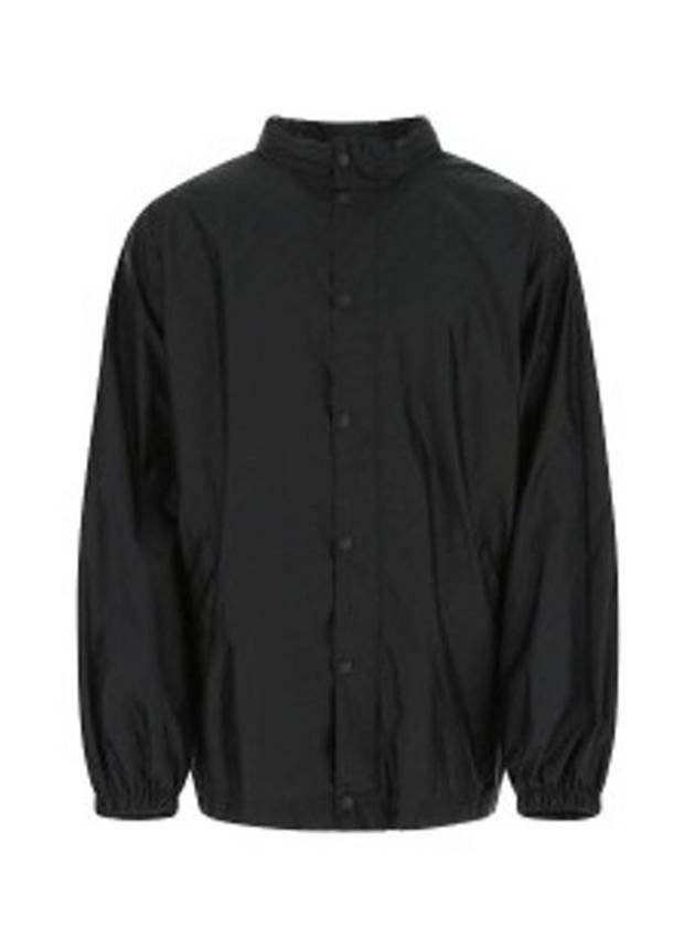 Luxury Balenciaga  Men's All-Over Logo Rain Jacket Black