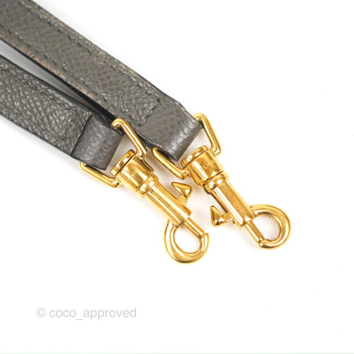 Celine Nano Belt Bag Grey Grained Calfskin Gold Hardware