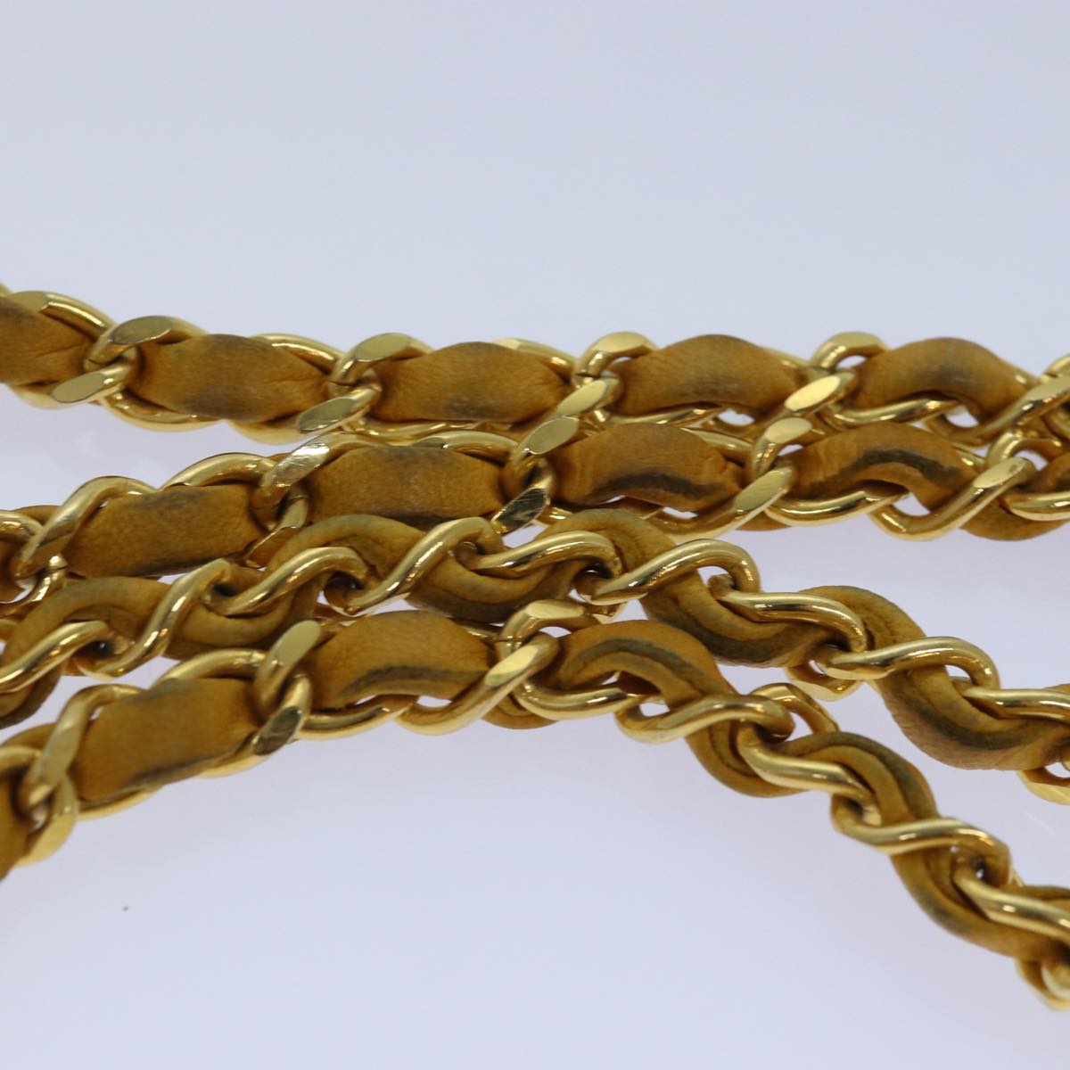 Top Quality Chanel Mini Matelasse Chain Shoulder Bag Lamb Skin Yellow Gold CC Auth 85920