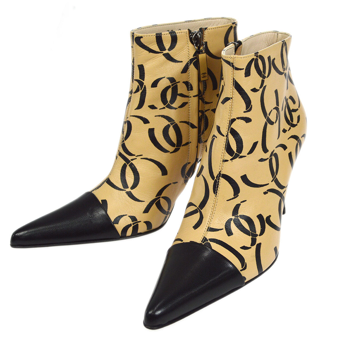 Chanel Fall 2000 Ankle Boots Shoes #37