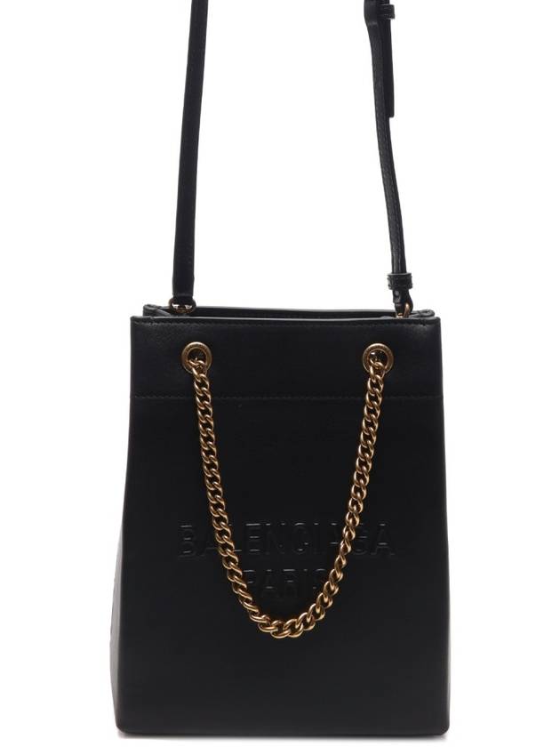 Luxury Balenciaga  Leather Duty Free Tote Bag Black