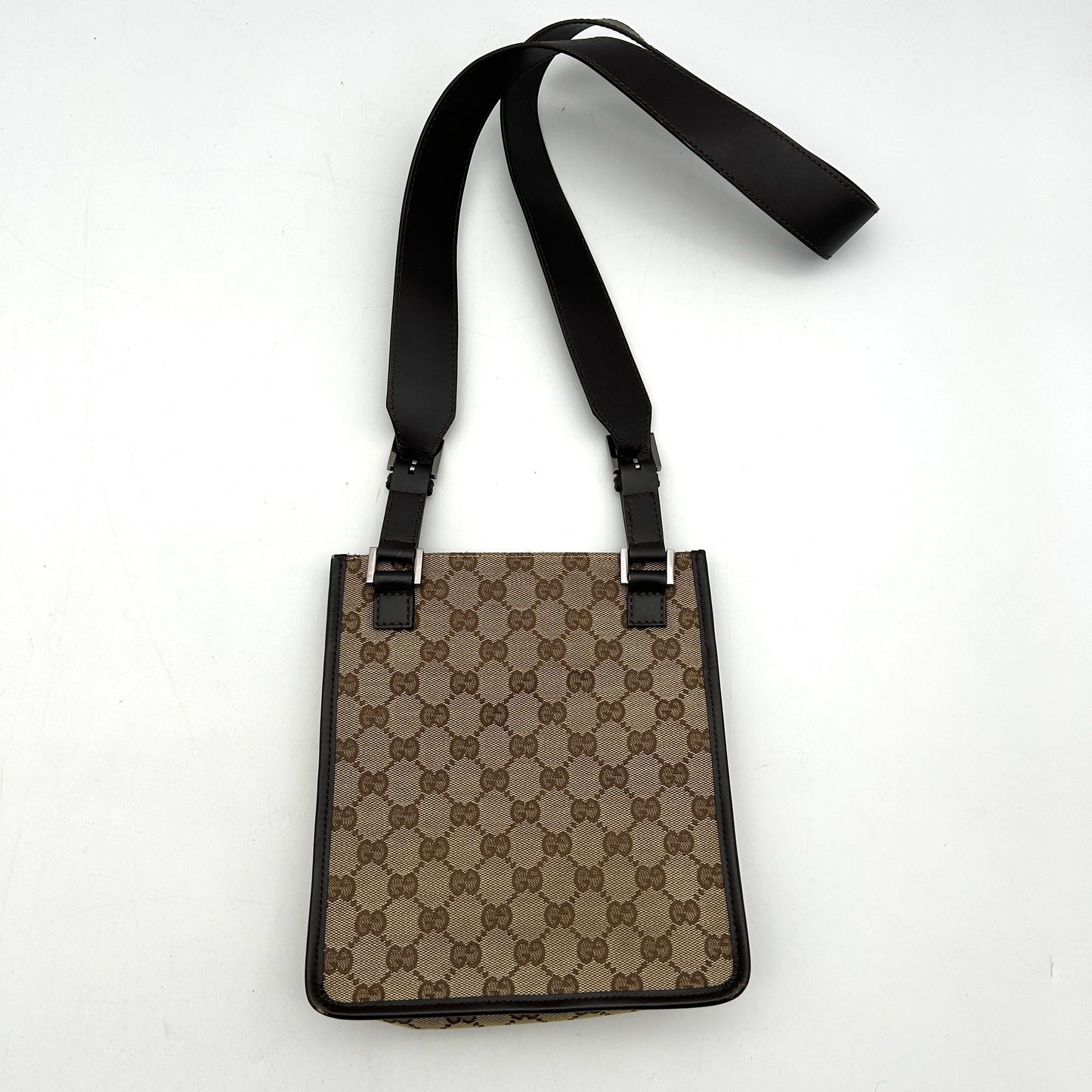 Gucci Beige/Brown GG Canvas and Leather Crossbody Bag Gucci AF
