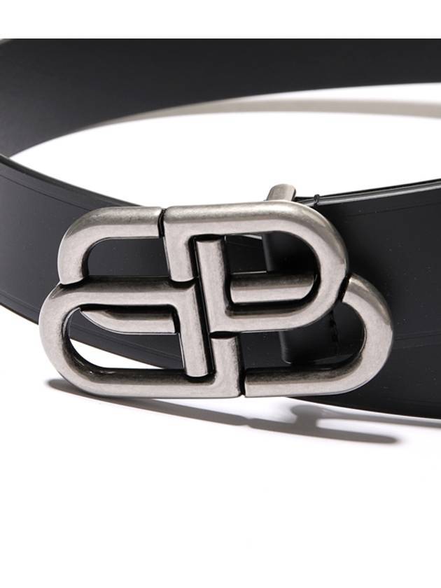 Luxury Balenciaga  Men's BB Buckle Large Belt Black
