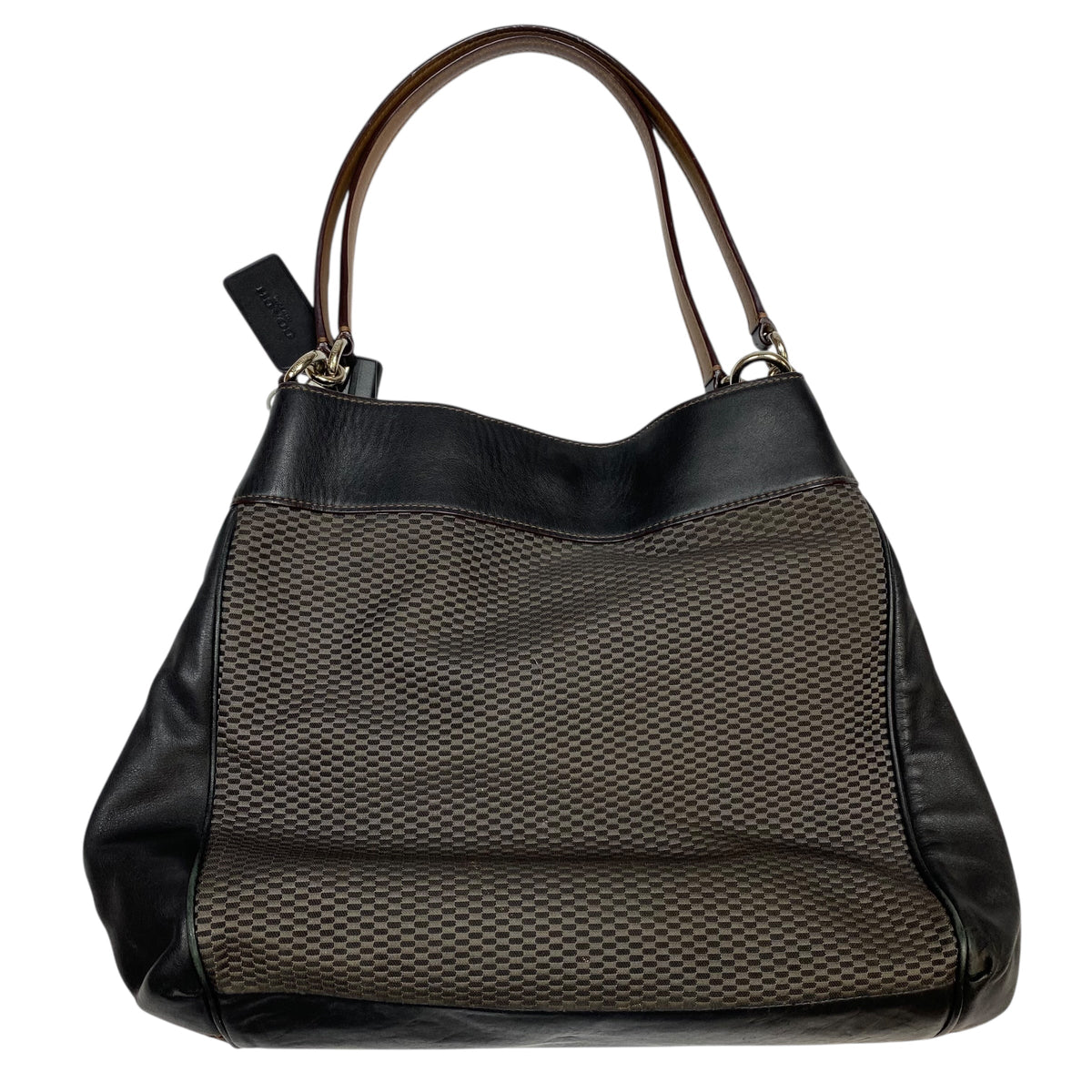 Handbag Designer By Coach In Black & Grey, Size:Medium