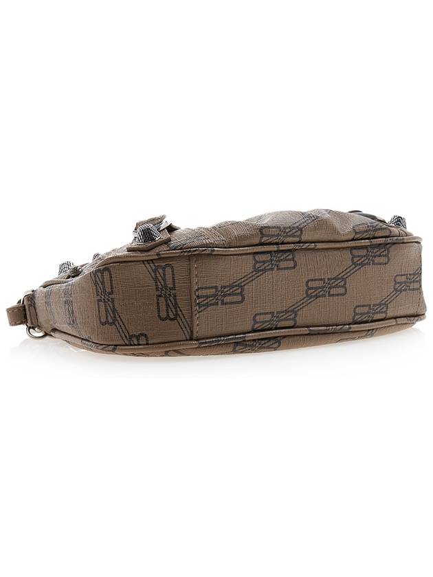 Luxury Balenciaga  Le Cagole BB Monogram Mini Shoulder Bag Brown