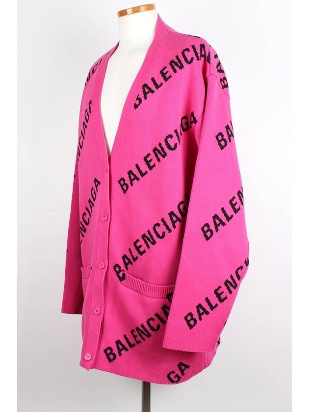Luxury Balenciaga  All over multi logo cardigan M