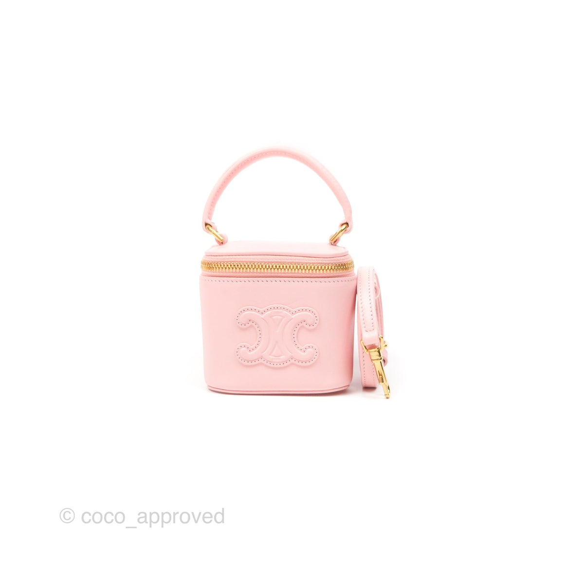 Celine Mini Vanity Case Cuir Triomphe Smooth Calfskin Light Pink