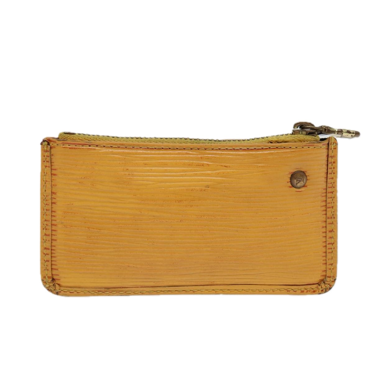 LOUIS VUITTON Epi Pochette Cles Coin Purse Yellow M63809 LV Auth 86604