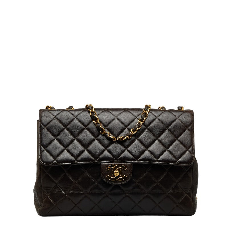 Chanel Decamatrasse 30 Cocomark ingle Flap Chain Shoulder Bag Black   Chanel