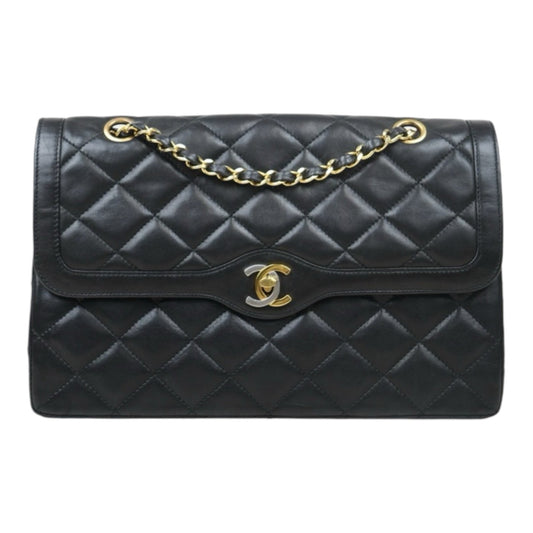 Good ( Rank AB) ｜ CHANEL Paris Limited Series Matrasse Classic Double Flap 28 Shoulder Bag Black Made In 1991-1994Year｜24100704