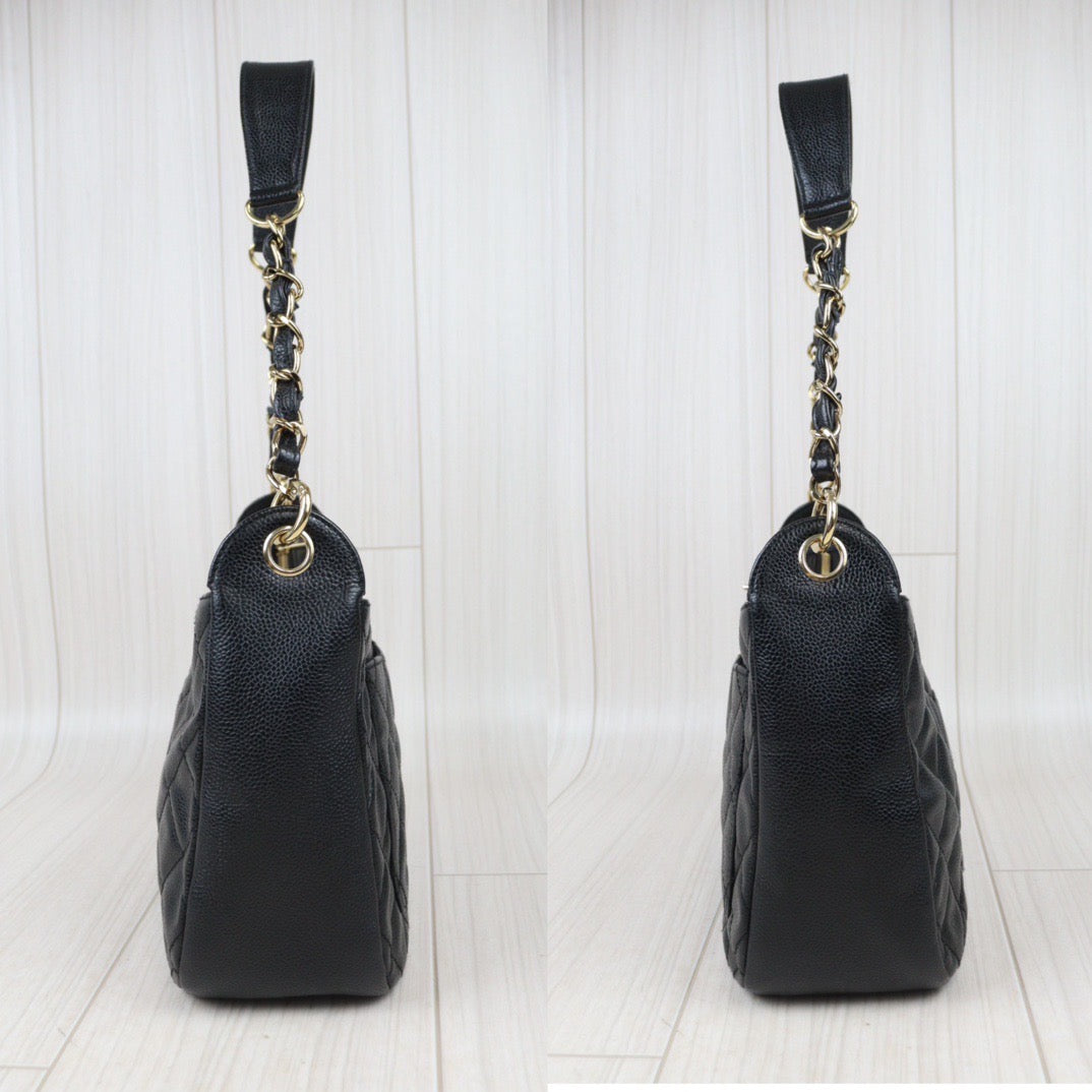 Rank AB ｜ CHANEL Half Moon Shoulder Bag Black Made In 2002-2003Year  ｜VT24071806