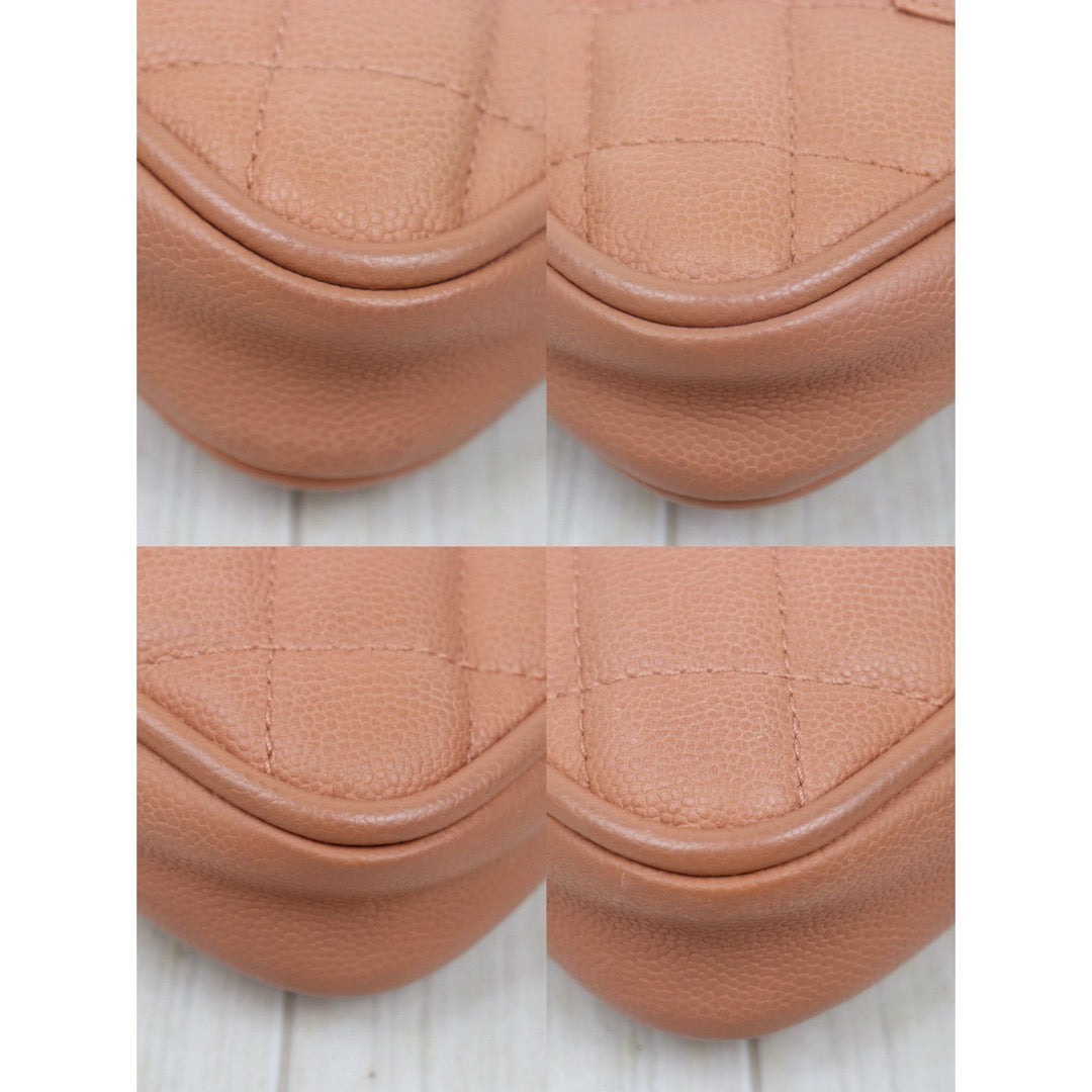Very Good ( Rank A)｜ CHANEL Caviar Skin Calf Leather Shoulder Bag Pink Made In 2008～2009Year｜Y25061701