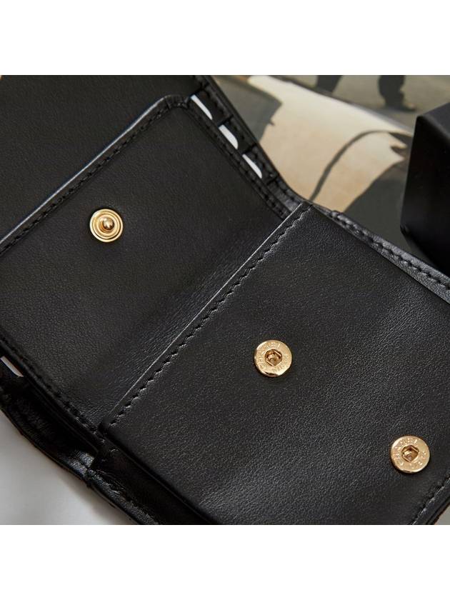 Women s CC Logo Flap Bicycle Wallet Black Chanel
