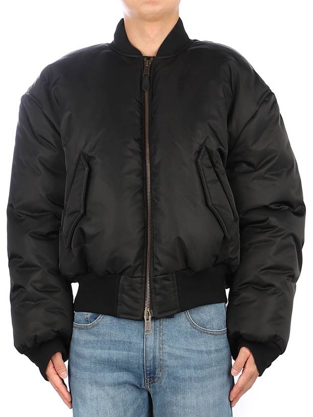 Luxury Balenciaga  Nylon Large Fit Bomber Jacket Black