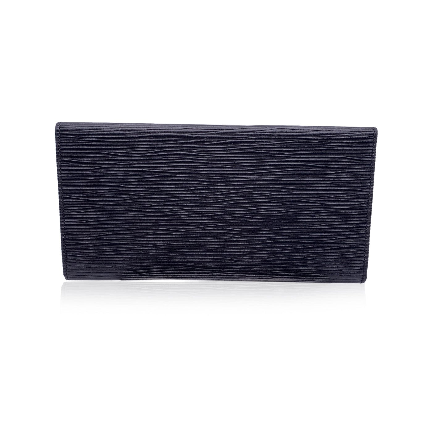 LOUIS VUITTON Malletier Vintage Black Epi Leather Bifold Bill Wallet