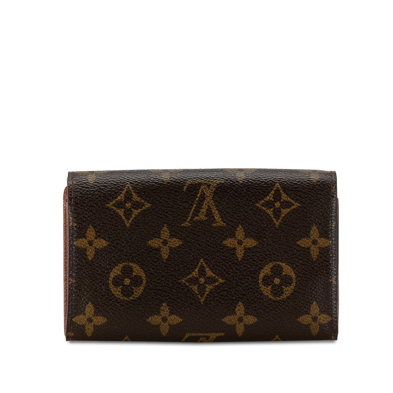 Louis Vuitton Monogram Portemone Vie Tresor Double Fold Wallet M61730 Brown PVC Leather  Louis Vuitton