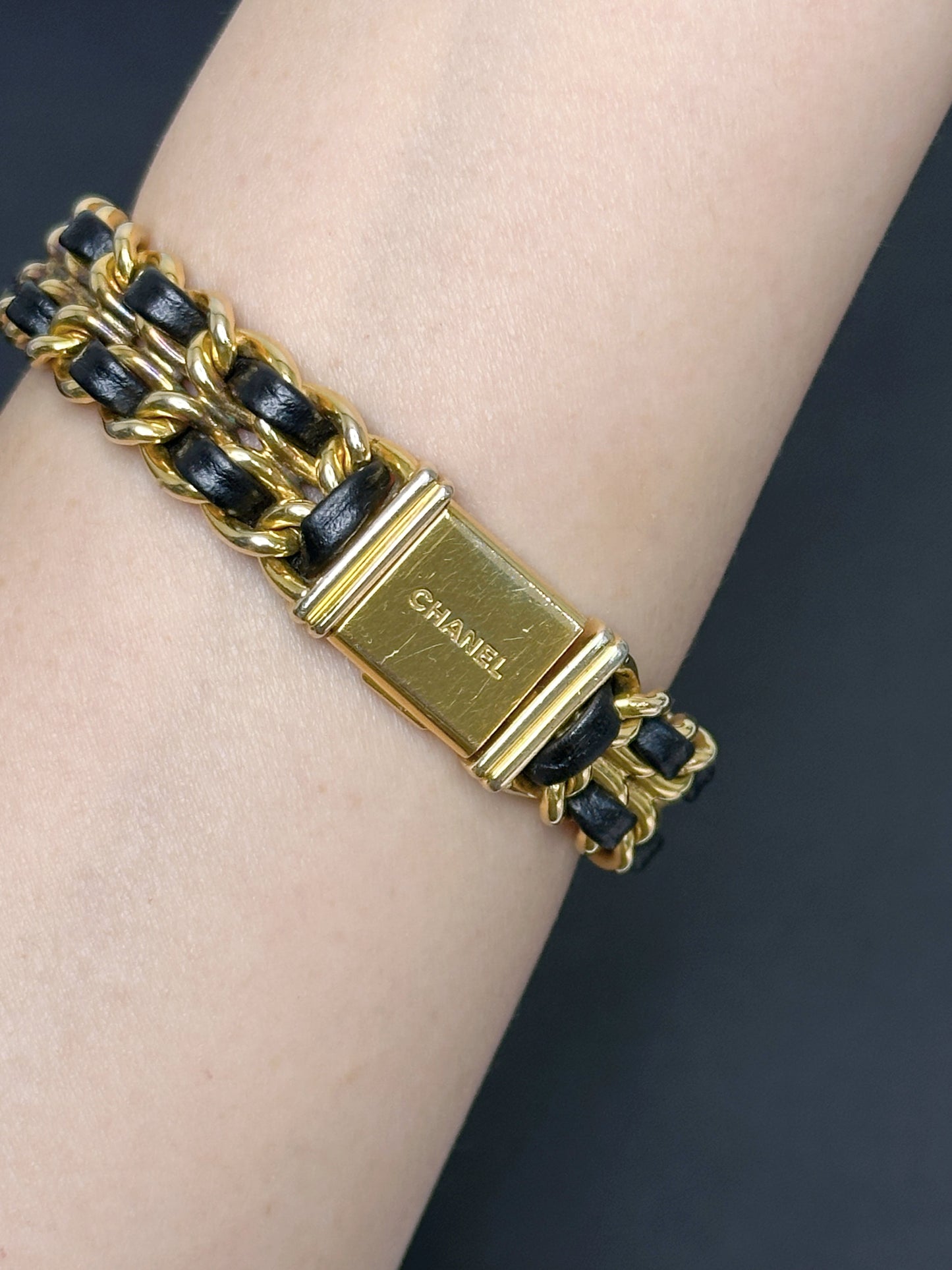 Chanel Premiere Quartz Watch Gold 1987 L size