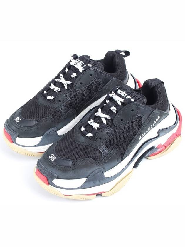 Luxury Balenciaga  Triple S black red sneakers 36 230