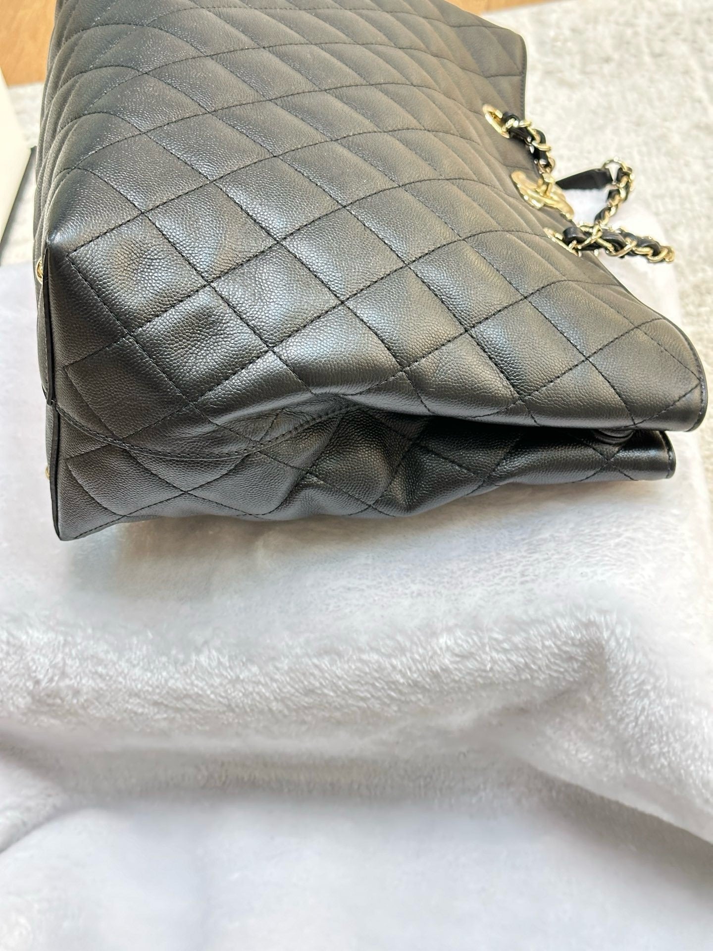 Chanel Medium Classic CC Shopping Tote Quilted Calfskin