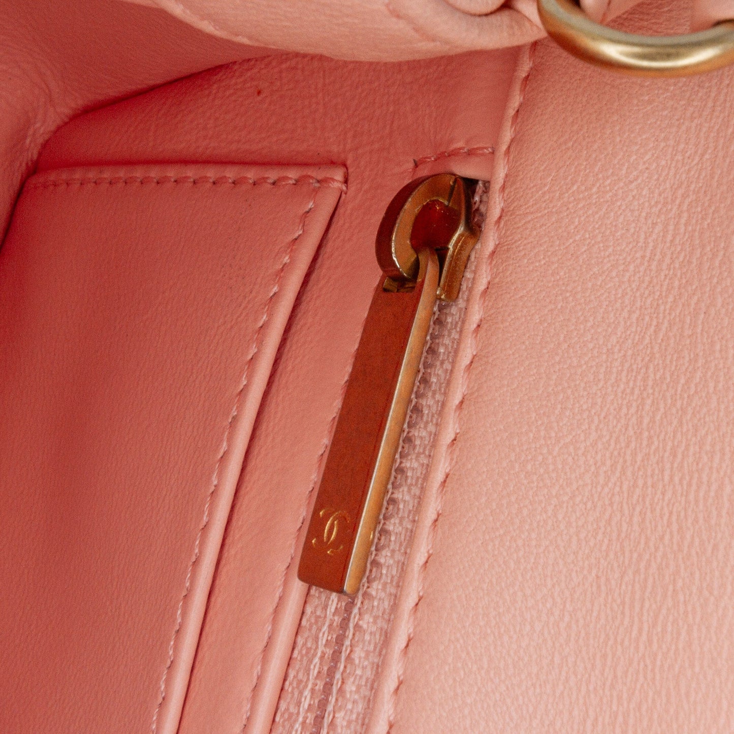 Pink Chanel Mini Rectangular Lambskin Pearl Crush Flap Crossbody Bag