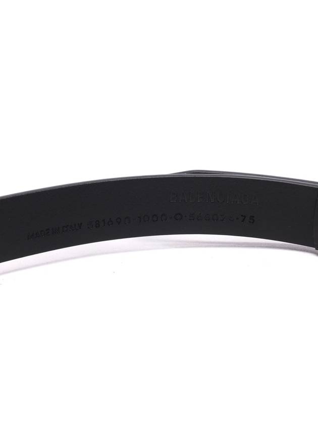 Luxury Balenciaga  BB Buckle Belt Black Gold