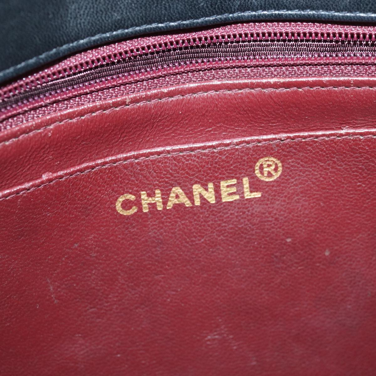 Top Quality Chanel Diana Matelasse Chain Shoulder Bag Lamb Skin Black CC Auth 87740A