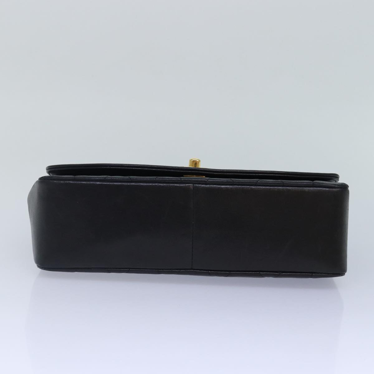 Top Quality Chanel Diana Matelasse Chain Shoulder Bag Lamb Skin Black CC Auth 87740A