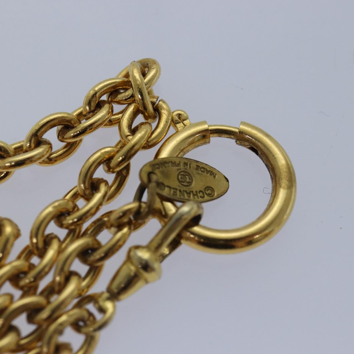 Top Quality Chanel Necklace Metal Gold CC Auth 87804A