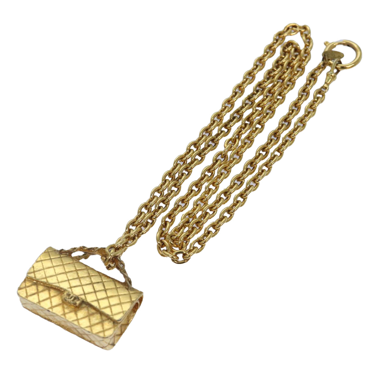 Top Quality Chanel Necklace Metal Gold CC Auth 87804A
