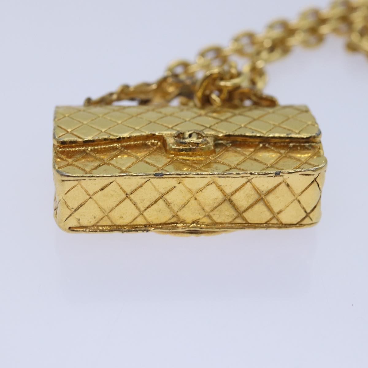 Top Quality Chanel Necklace Metal Gold CC Auth 87804A
