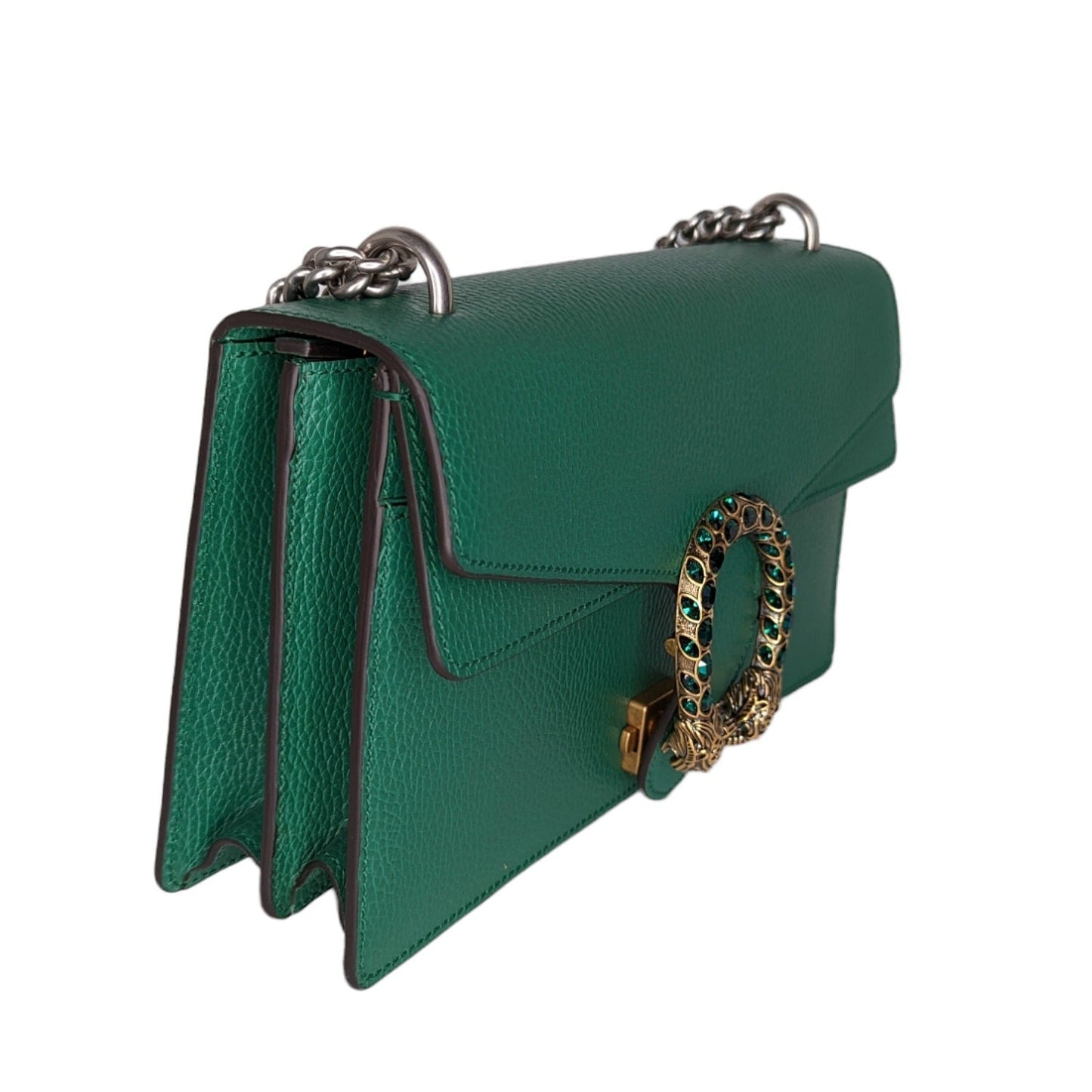 Gucci Emerald Green Leather Dionysus Shoulder Bag