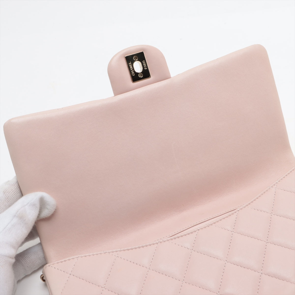 Chanel Mattress kin Chain Shoulder Bag Pink Gold  15th