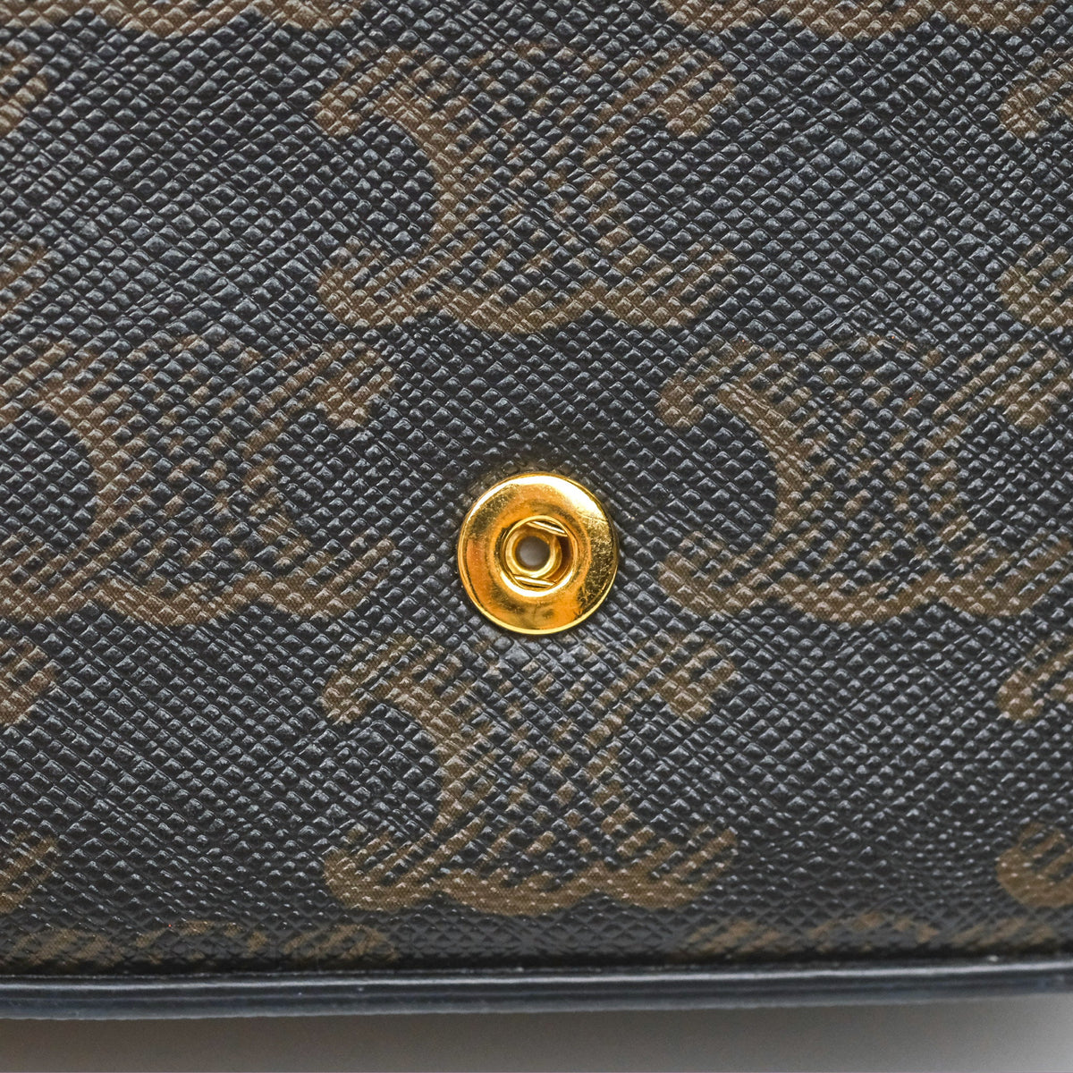 Celine Mini Triomphe Tan Canvas Calfskin