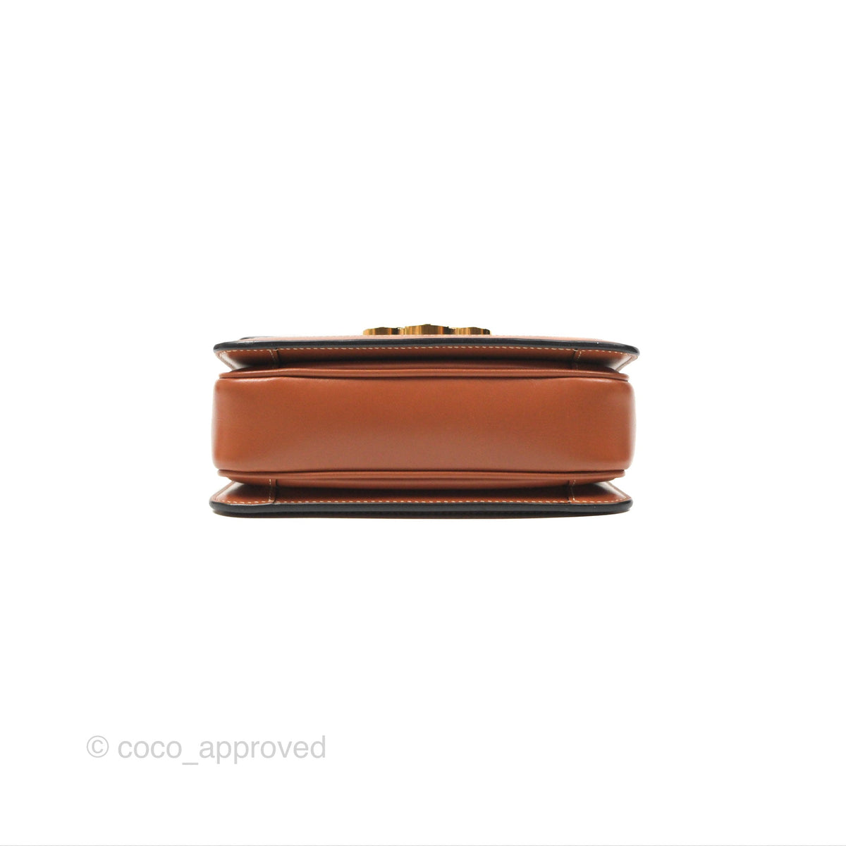 Celine Teen Triomphe Bag Triomphe Canvas Tan Calfskin