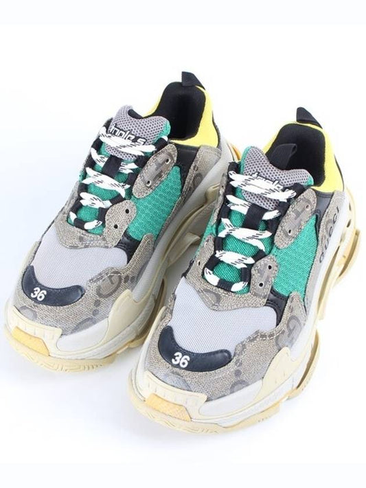 Luxury Balenciaga  Gucci Hacker Triple S Sneakers 36 230