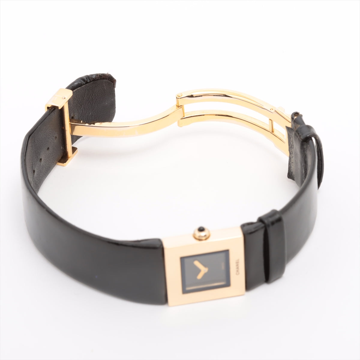 Chanel Matrasse YG  Leather QZ Black  Buckle GP Ever
