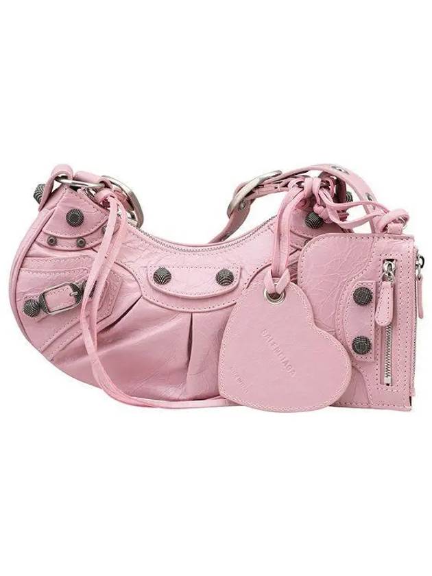 Luxury Balenciaga  Le Cagole XS Lambskin Shoulder Bag Pink