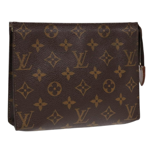 LOUIS VUITTON Monogram Poche Toilette 19 Pouch M47544 LV Auth 88056