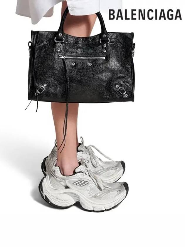 Luxury Balenciaga  Le City Medium Leather Tote Bag Black