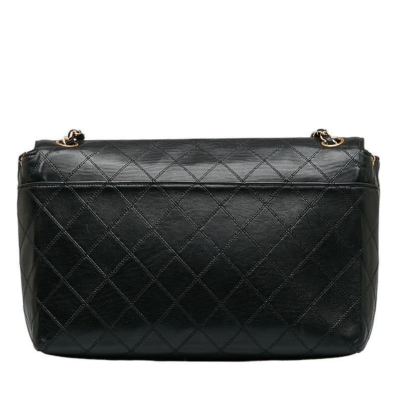 Chanel Deca-Coco Chain houlder Bag Black Gold Leather Lady Chanel
