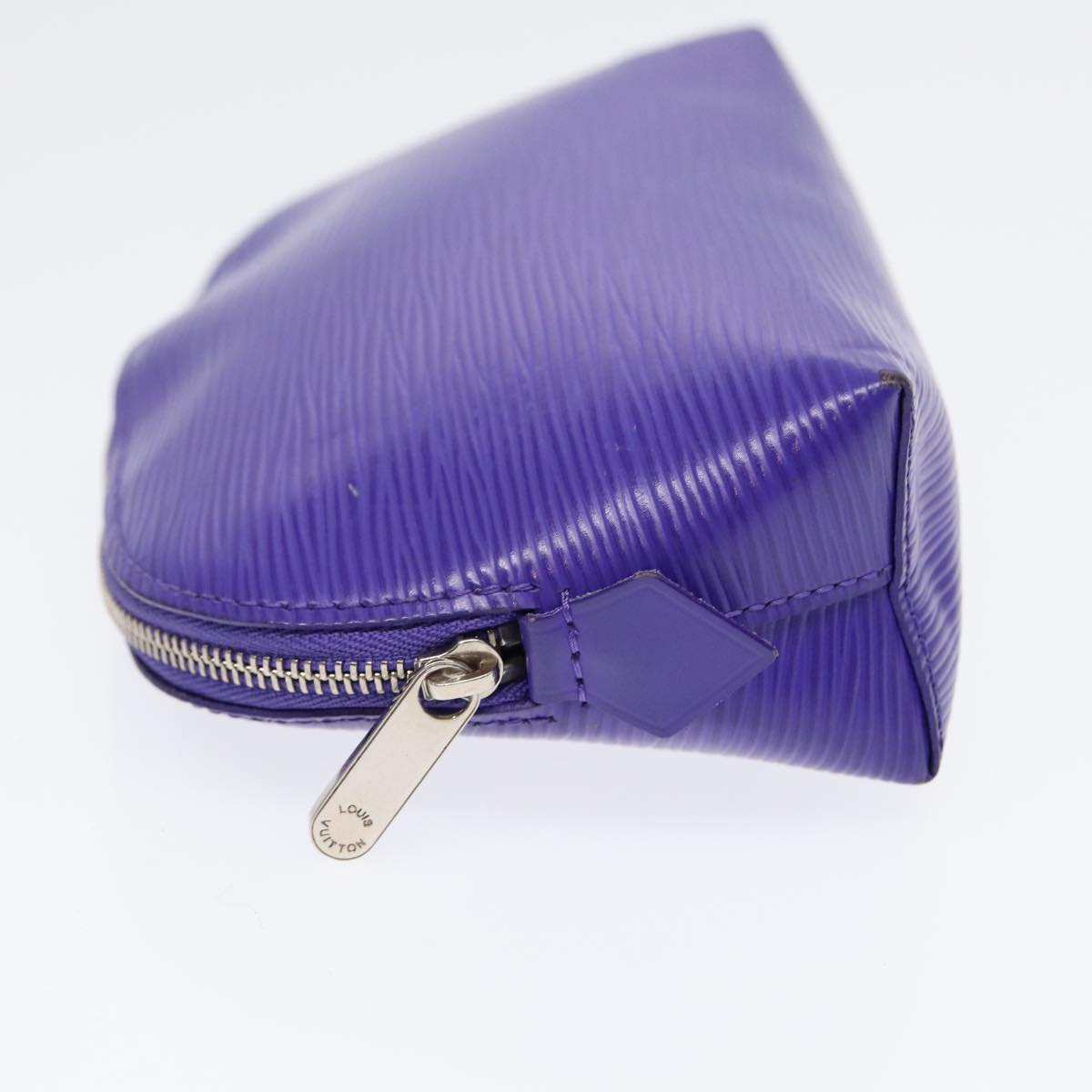 LOUIS VUITTON Epi Pochette Cosmetic Pouch Purple Fig M4063G LV Auth 88310