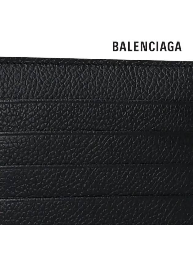 Luxury Balenciaga  Logo Vertical Card Wallet Black