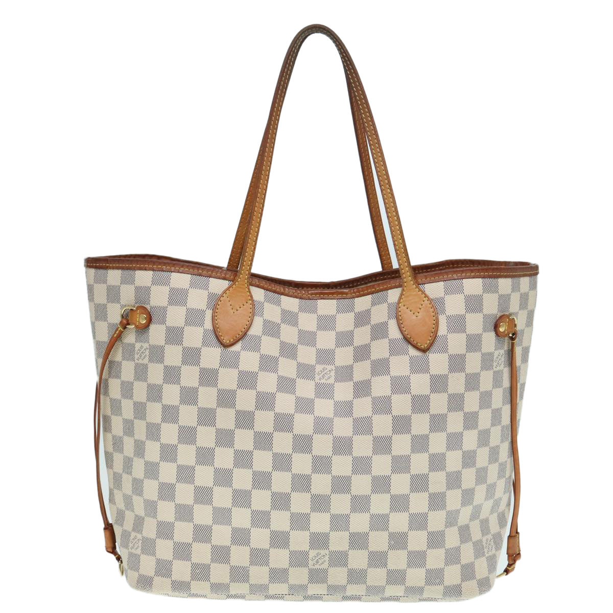 LOUIS VUITTON Damier Azur Neverfull MM Tote Bag N41605 LV Auth 88508