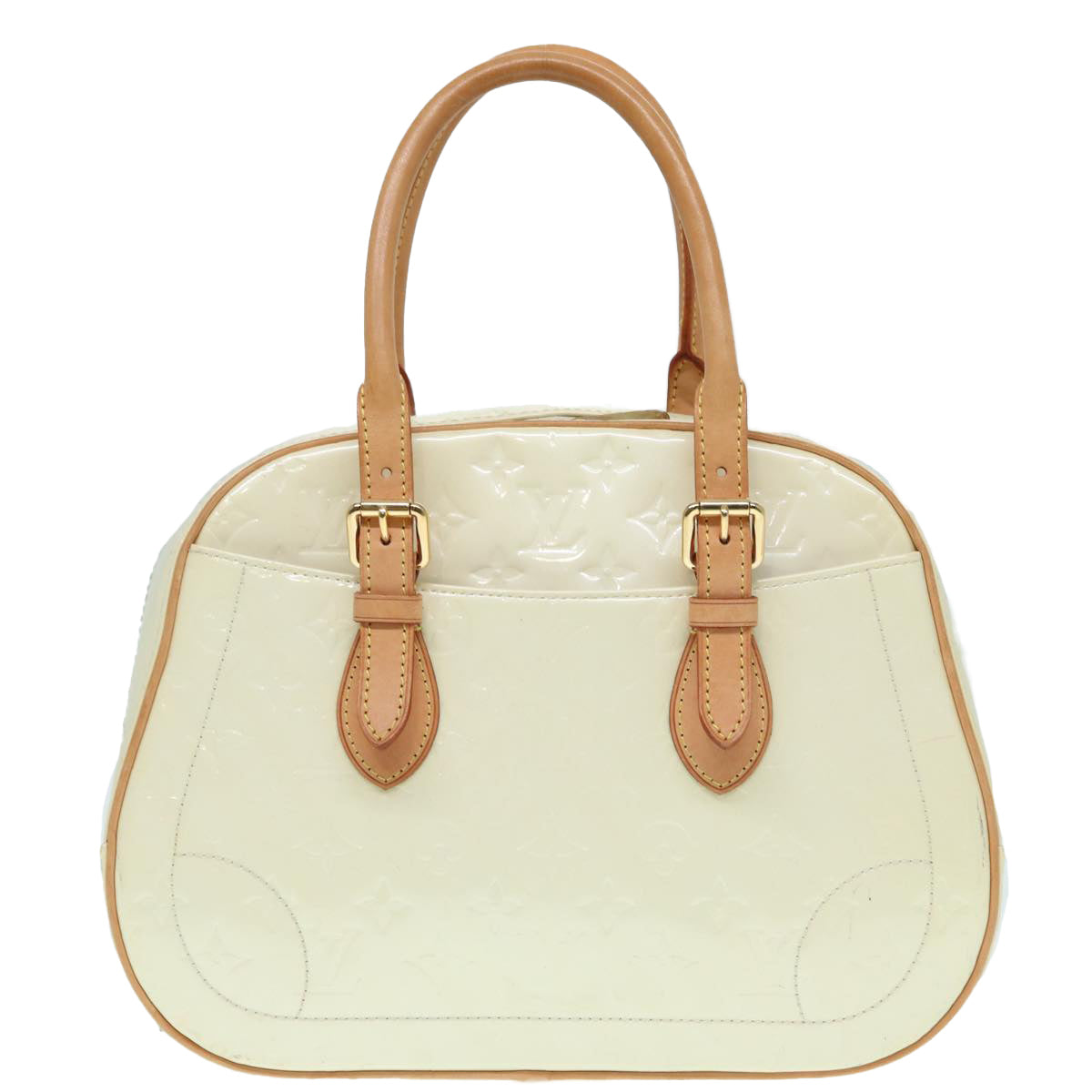 LOUIS VUITTON Monogram Vernis Summit Drive Hand Bag Perle M93514 LV Auth 88628
